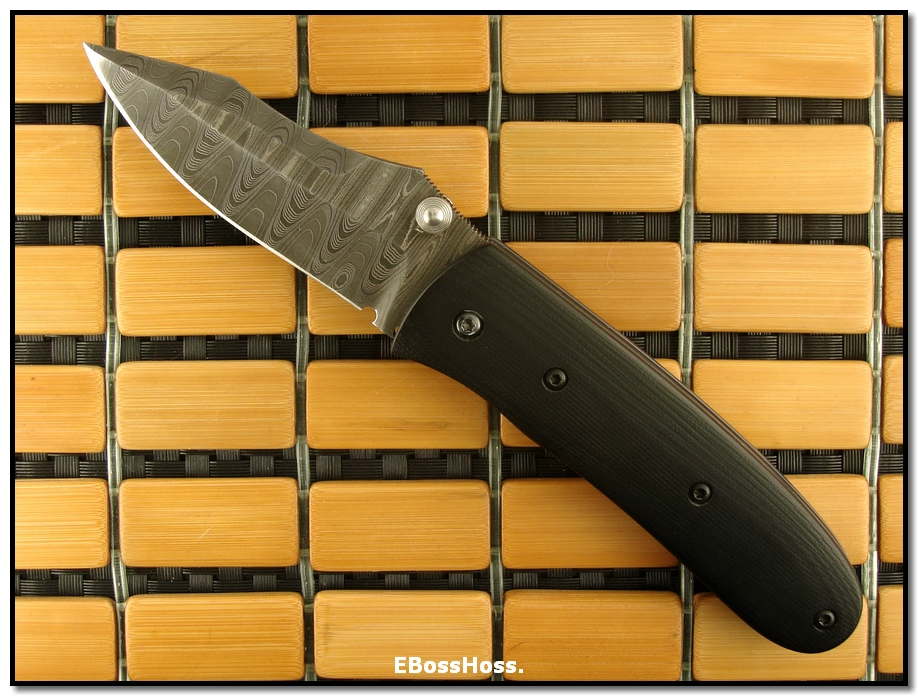 Mike Snody Damascus Resistor Tactical Folder