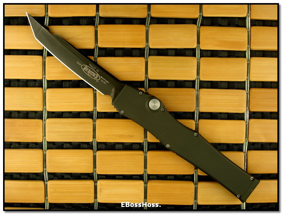 Microtech Halo III - Black Plain OTF