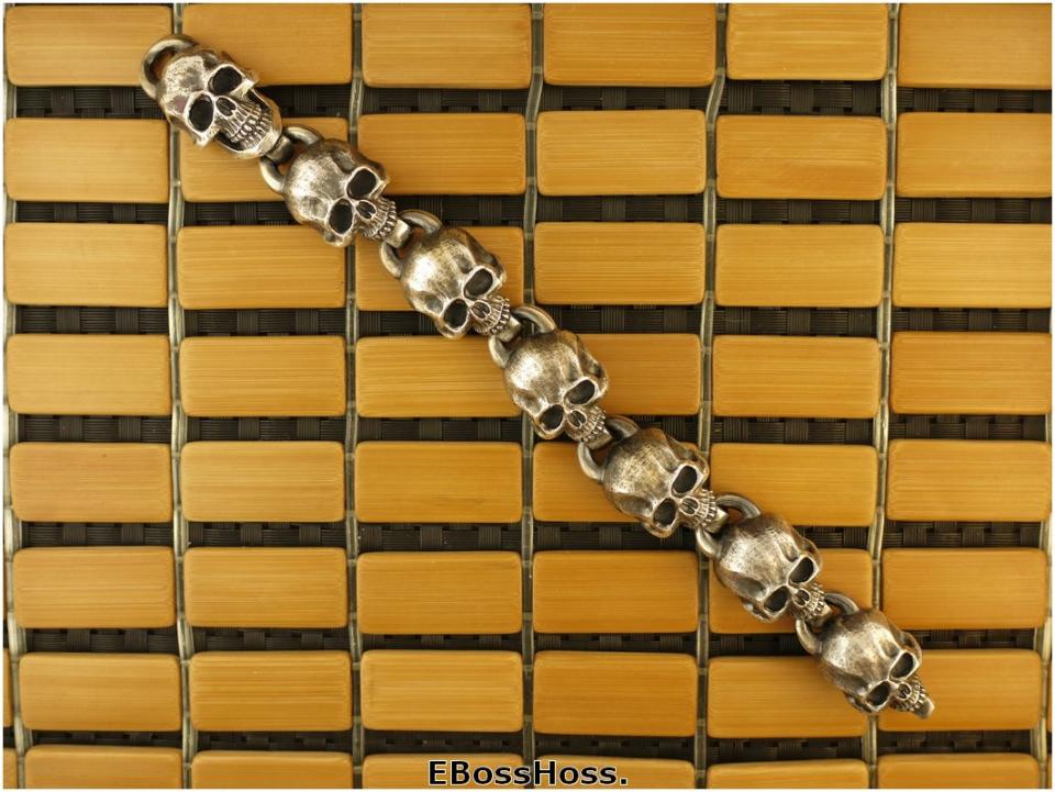  Steel Flame Sterling Silver Headhunter Bracelet