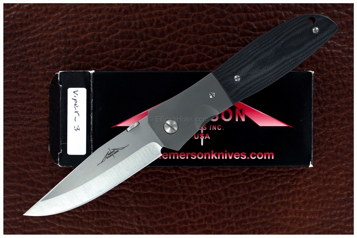 Ernie Emerson Black-handled Viper 3 (aka: MV-3)