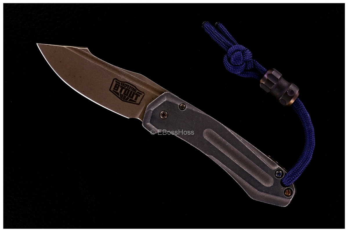 JB Stout Custom Slick Leg Framlock with Knafmangler Bead