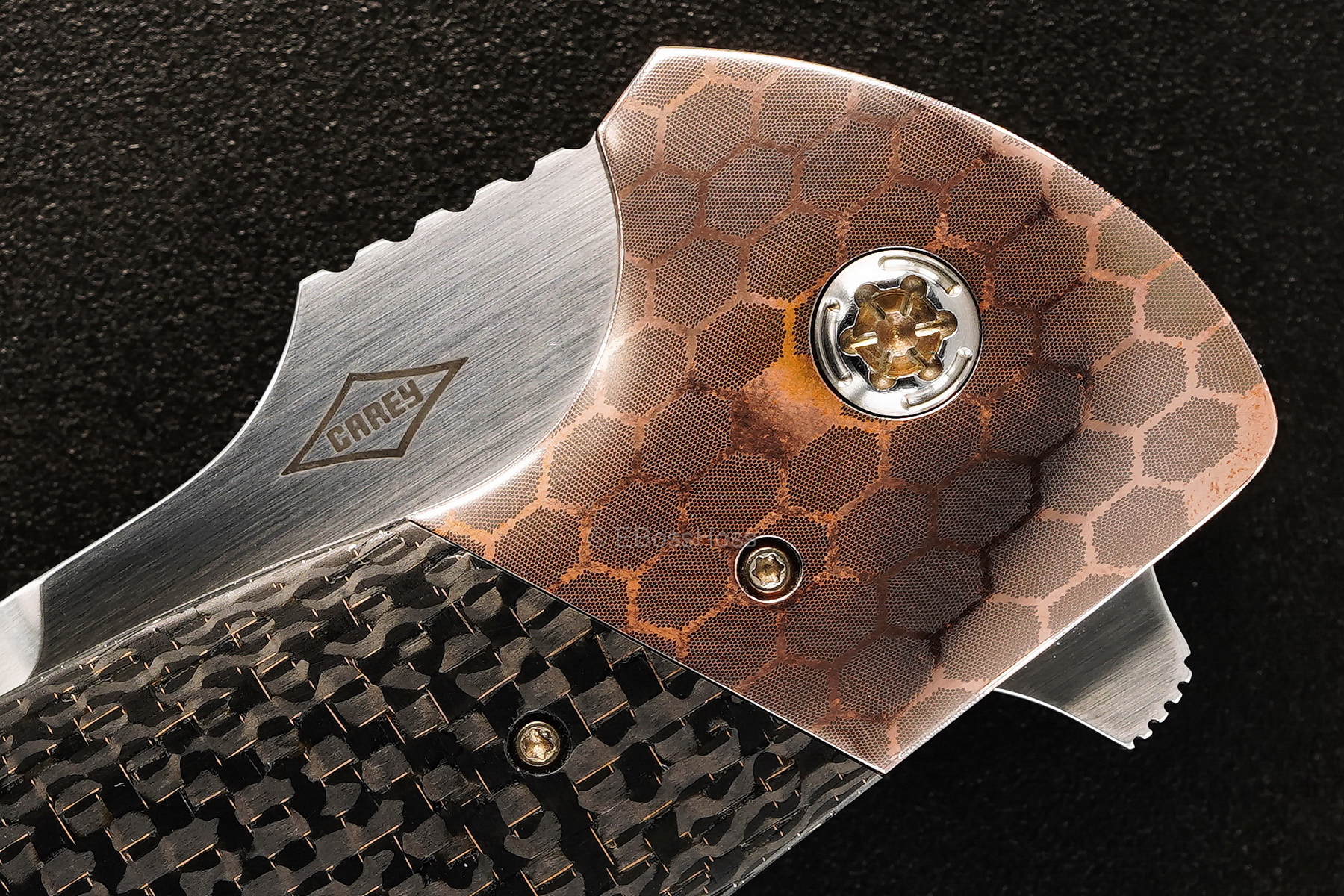 Peter Carey Custom Deluxe Cayman XL Tanto Flipper