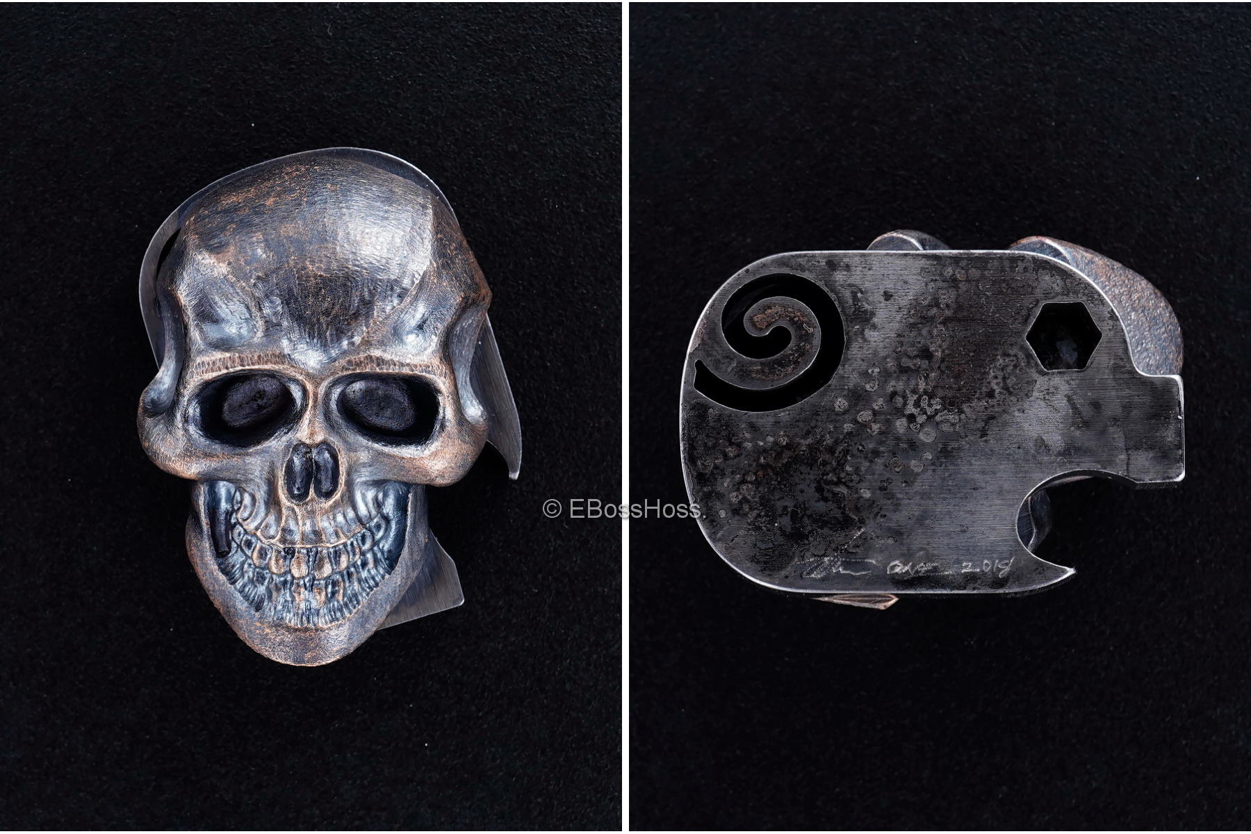  Steel Flame ''ONE'' Custom XXL Darkness Skull HATE PI -- by Derrick Obatake