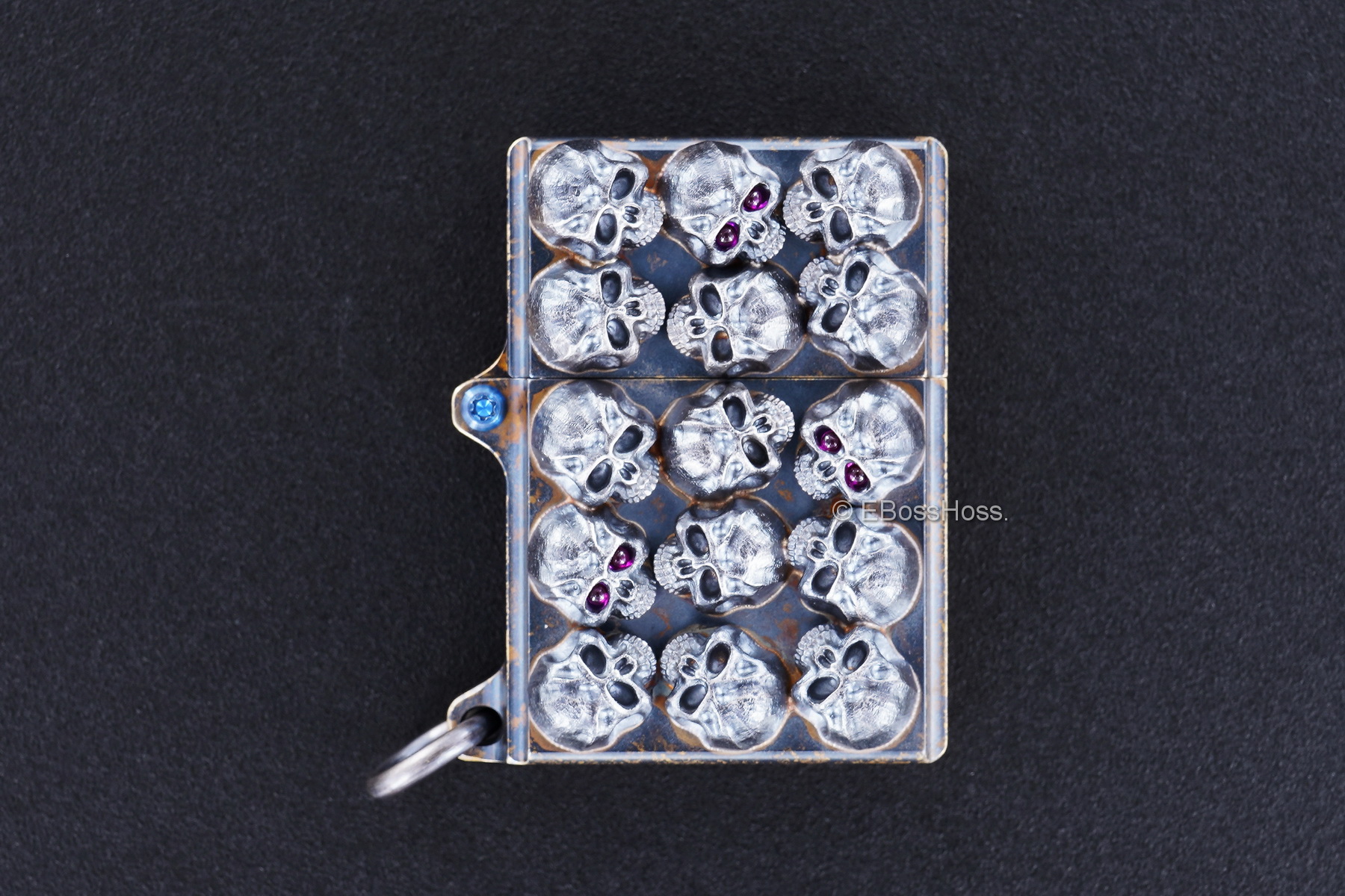  Steel Flame Custom Sledge Lighter - ONE - with Pile of Darkness Skulls -- by Derrick Obatake
