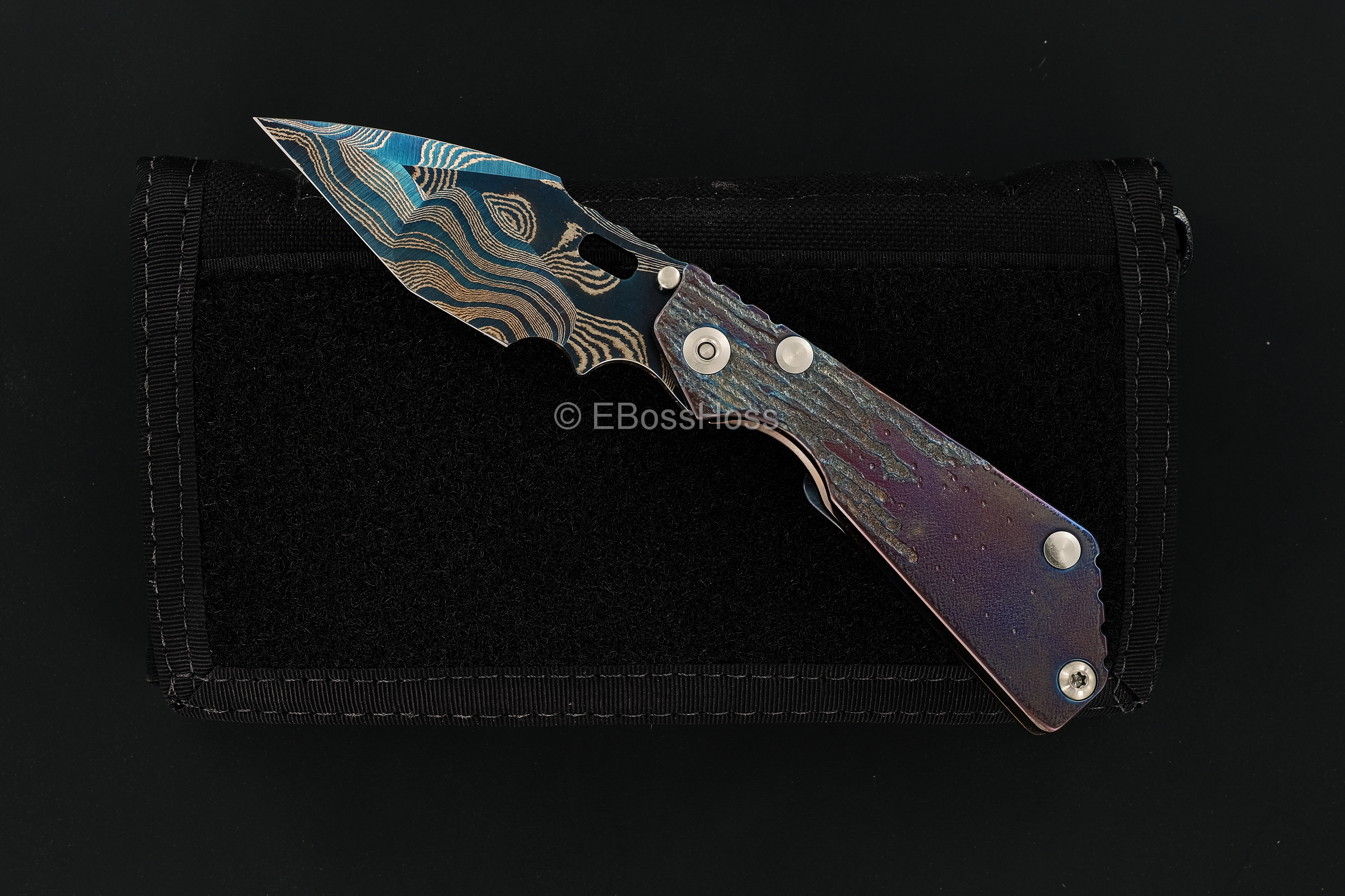 Mick Strider Custom (MSC) Nightmare Tanto Cobalt-Damascus PT