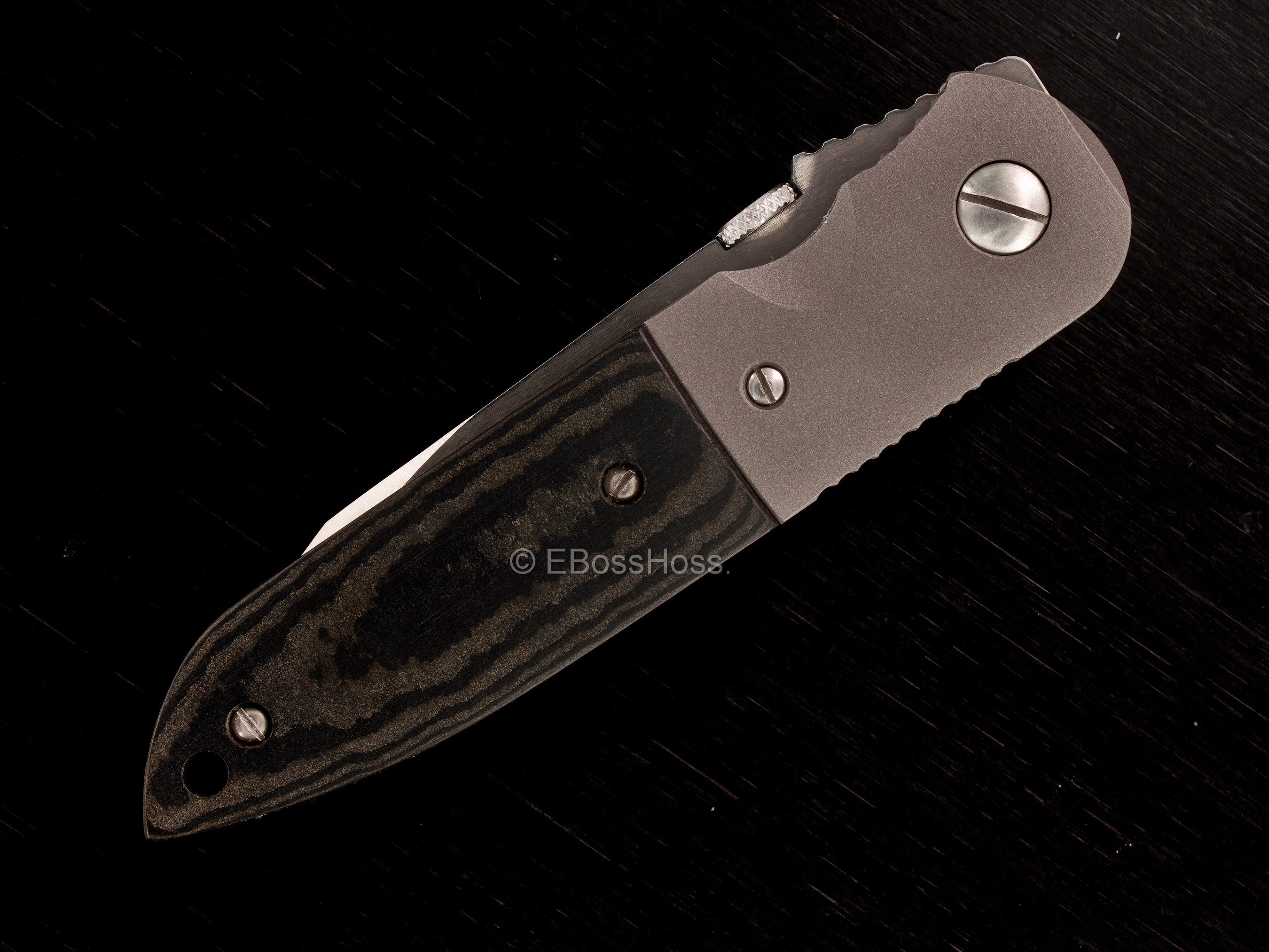 Ernie Emerson Custom Black Richlite No-Waved CQC-6