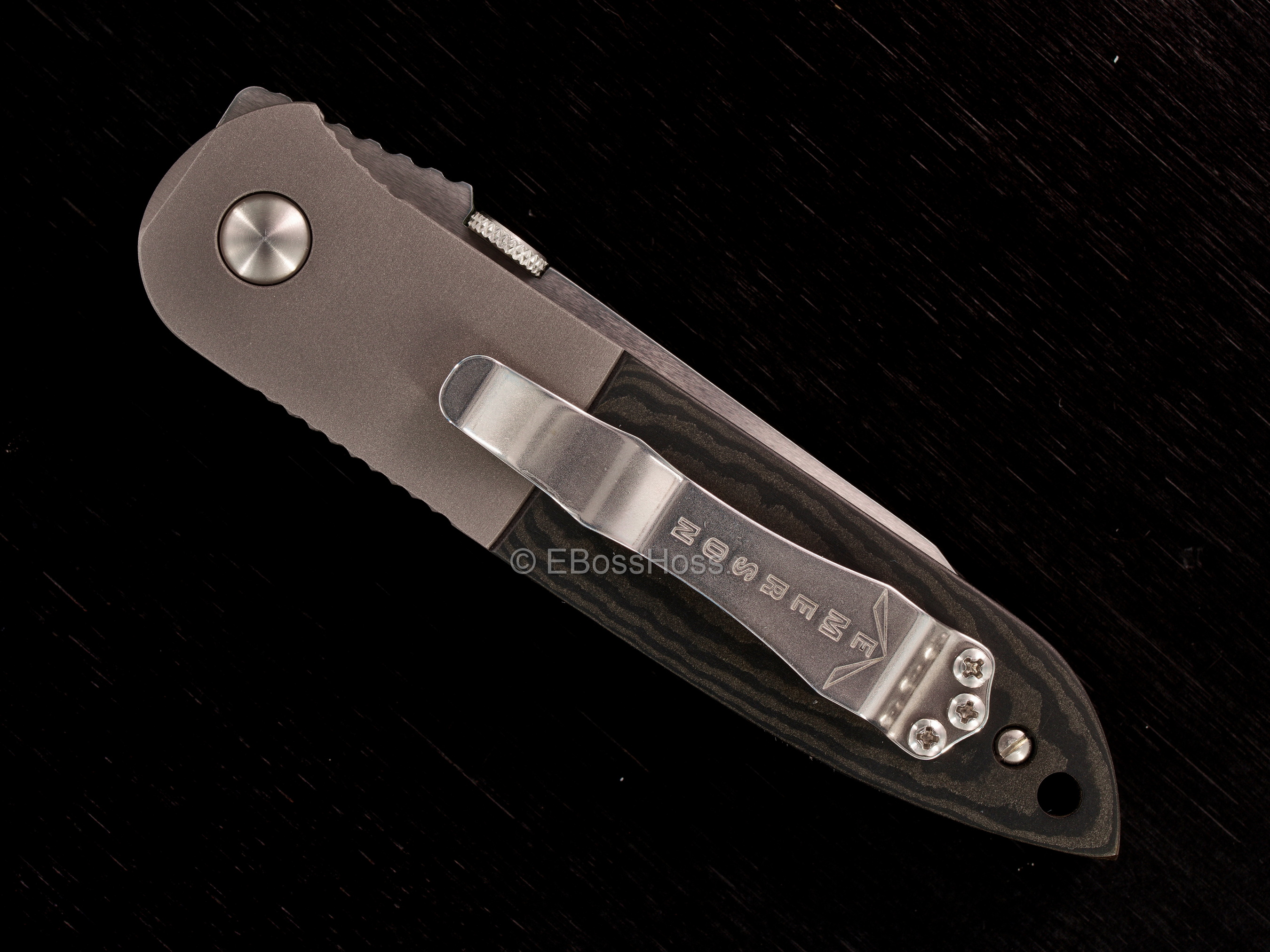 Ernie Emerson Custom Black Richlite No-Waved CQC-6
